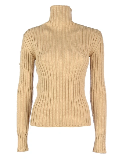 Shop Chloé Wool Turtleneck Sweater In Neutrals