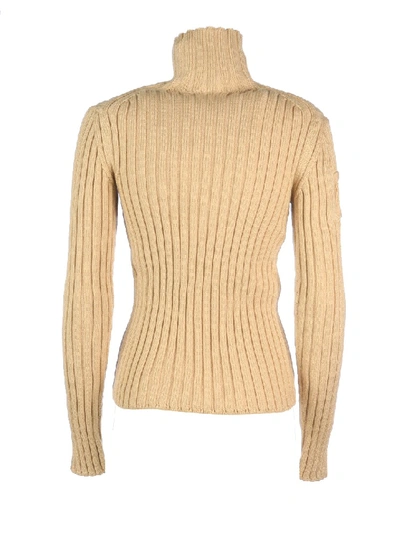 Shop Chloé Wool Turtleneck Sweater In Neutrals
