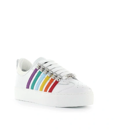 Shop Dsquared2 251 White Multicolor Sneaker