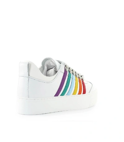 Shop Dsquared2 251 White Multicolor Sneaker