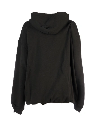 Shop Balenciaga Printed Cotton Sweatshirt In Black