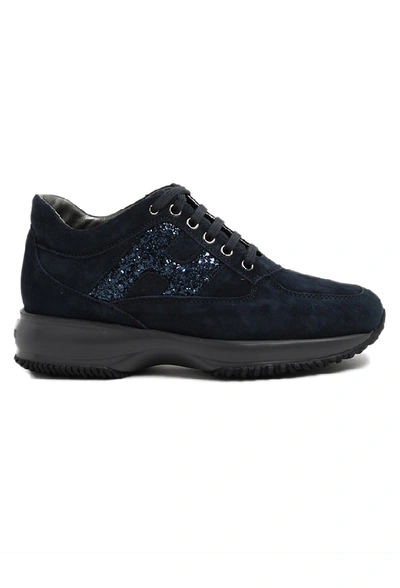 Shop Hogan Blue Interactive Sneakers In Black