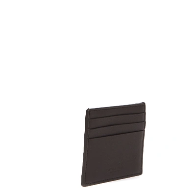 Shop Bottega Veneta Black Card Case In Intrecciato Spazzolato Calfskin Fw 2019