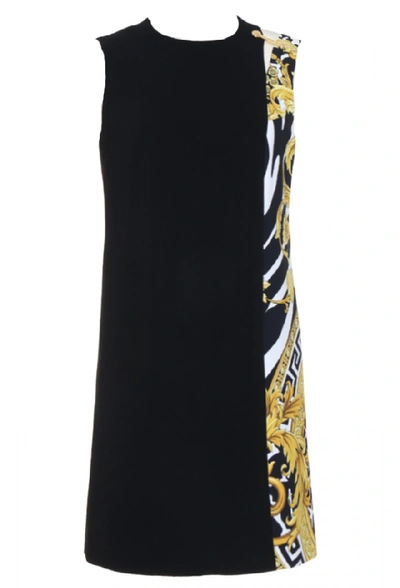 Shop Versace Sleeveless Dress In Black