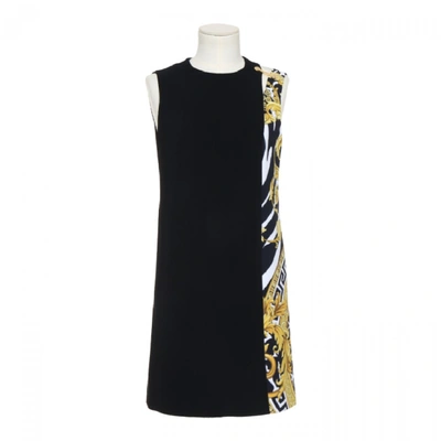 Shop Versace Sleeveless Dress In Black