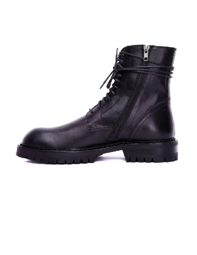 Shop Ann Demeulemeester Black Leather Boots