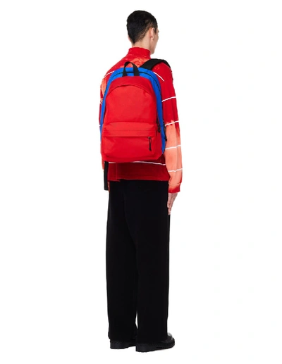 Shop Balenciaga Red & Blue Db Pack Backpack