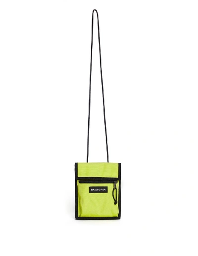 Shop Balenciaga Acid Green Explorer Pouch Strap