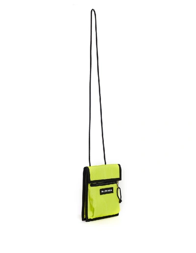 Shop Balenciaga Acid Green Explorer Pouch Strap