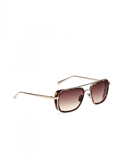 Shop Linda Farrow Luxe Sunglasses In Neutrals