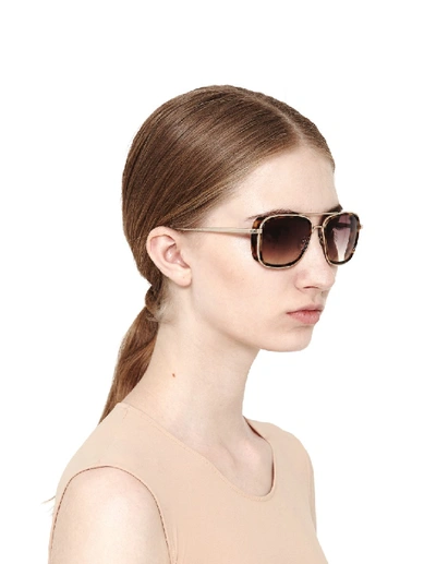 Shop Linda Farrow Luxe Sunglasses In Neutrals