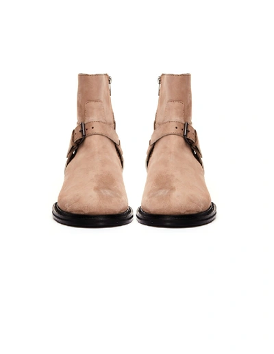 Shop Ann Demeulemeester Suede Ankle Boots In Neutrals
