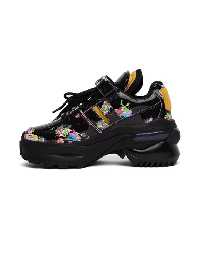 Shop Maison Margiela Kawaii Printed Retro Fit Sneakers In Black