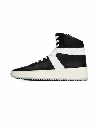 Shop Fear Of God Basketball High Top Leather Sneakers In White