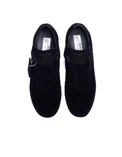 Shop Maison Margiela Black Velvet 'replica' Sneakers