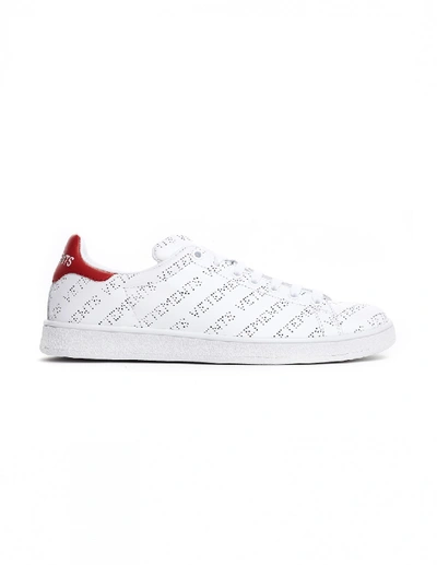 Shop Vetements White Leather Stan Smith Sneakers