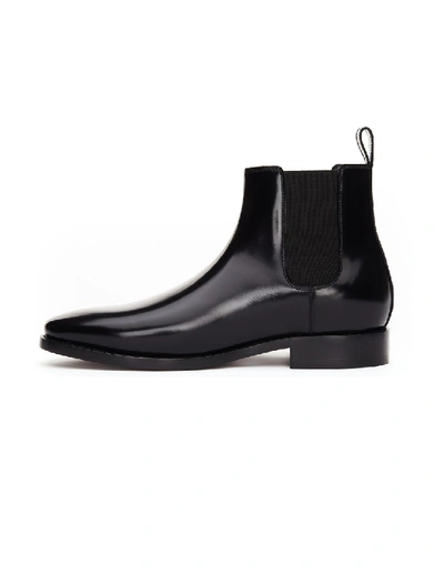 Shop Balenciaga Black Leather Chelsea Boots