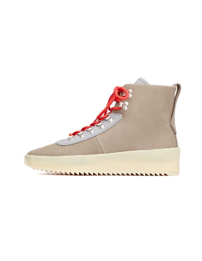 Shop Fear Of God Beige Leather Hiking Sneakers In Neutrals