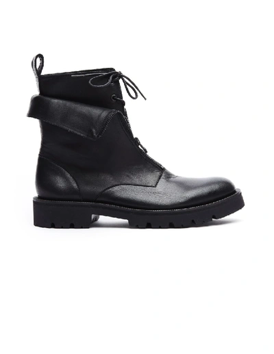 Shop Yohji Yamamoto Black Leather Boots