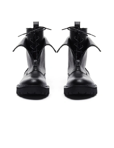 Shop Yohji Yamamoto Black Leather Boots