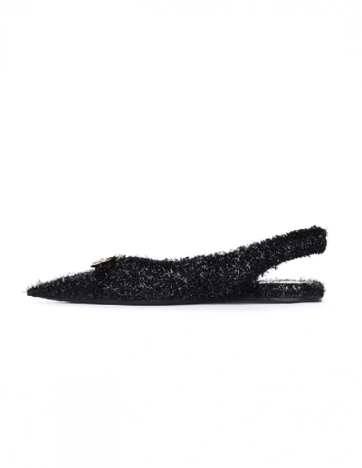Shop Balenciaga Tweed Knife Shoes In Black
