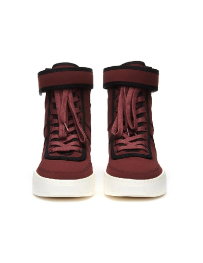 Shop Fear Of God Burgundy Military Sneakers In Black