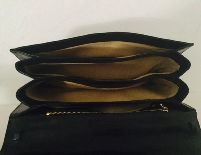 Pre-owned Bottega Veneta Top Handle Leather Handbag In Black