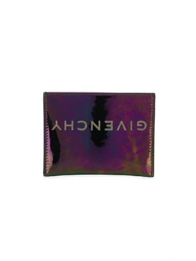 Shop Givenchy Multicolor Men's Upside Down Iridescent Card Holder In Black