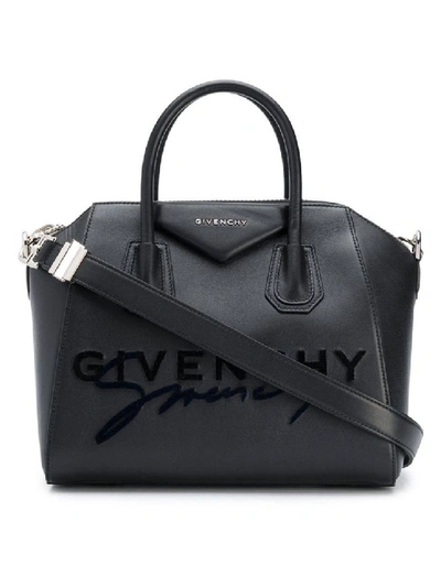 Shop Givenchy Black Women's Black Double Signature Antigona Tote Bag