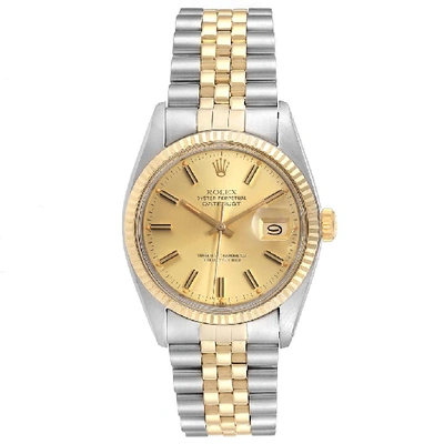 Shop Rolex Datejust 36 Steel Yellow Gold Vintage Mens Watch 16013