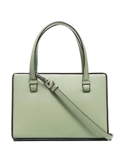 Shop Loewe Green Women's Postal Small Bag In Grey