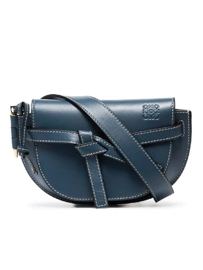 Shop Loewe Blue Women's Mini Gate Bum Bag In Black