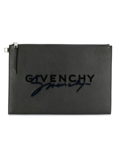 Shop Givenchy Black Women's Signature Velvet Clutch