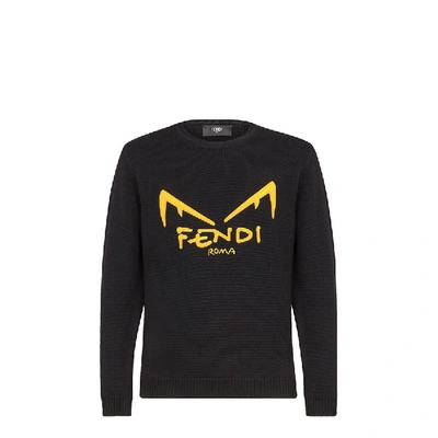 Shop Fendi Wool Sweater In Black