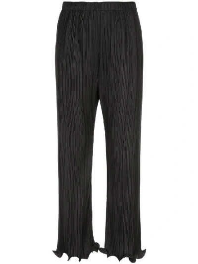 Shop Givenchy Black Women's Ruffled Pleated Trousers