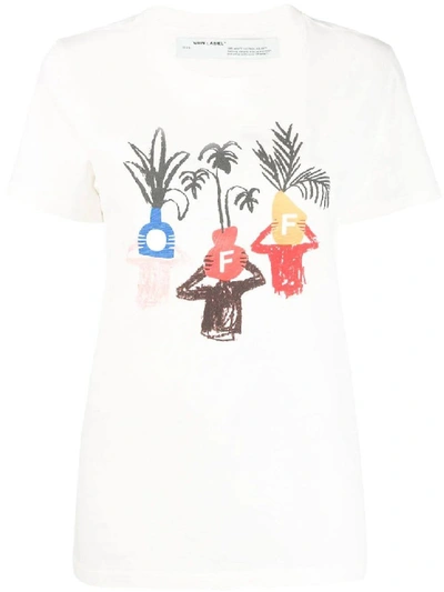 Shop Off-white White Women's 'de Graft Potheads' T-shirt