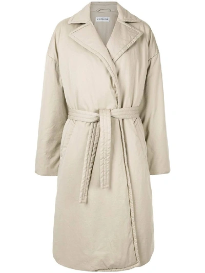 Shop Balenciaga Neutral Women's Padded Trench Coat In Neutrals