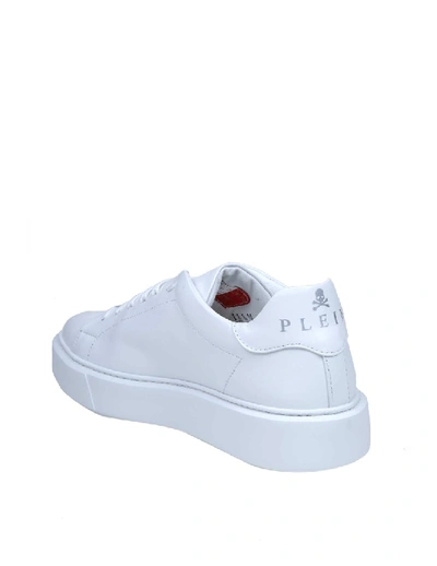 Shop Philipp Plein Sneakers Lo-top In White Leather In Purple