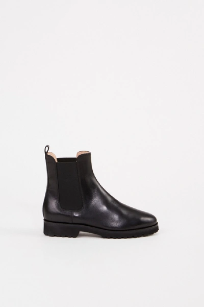 Shop Unützer Leather Chelsea Boot With Rubber Sole Black