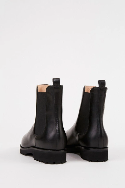 Shop Unützer Leather Chelsea Boot With Rubber Sole Black