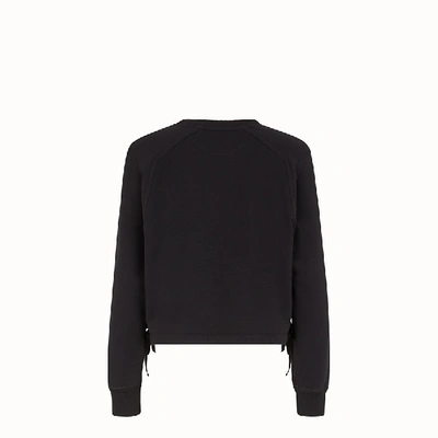 Shop Fendi Cotton Sweatshirt In Black