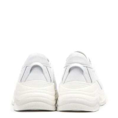 Shop Dsquared2 White Oversize Leather Sneakers