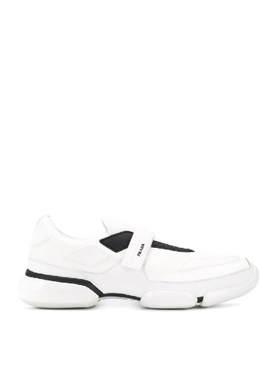 Shop Prada Cloudbust White Sneakers