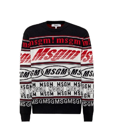 Shop Msgm Wool Sweater In Black