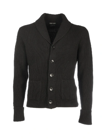 Shop Tom Ford Cashmere Cardigan In Black