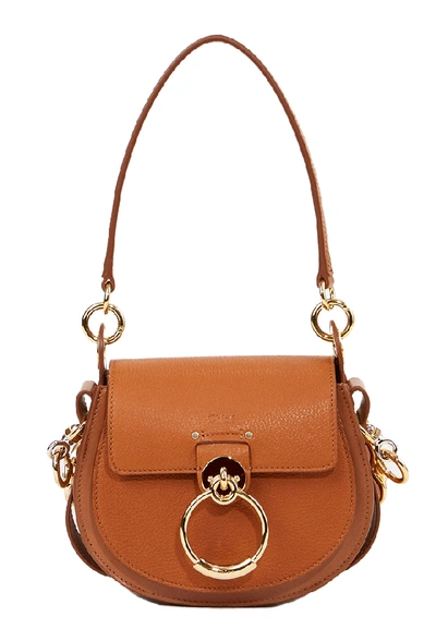 Shop Chloé Shoulder Bag 'tess Small' Caramel In Brown