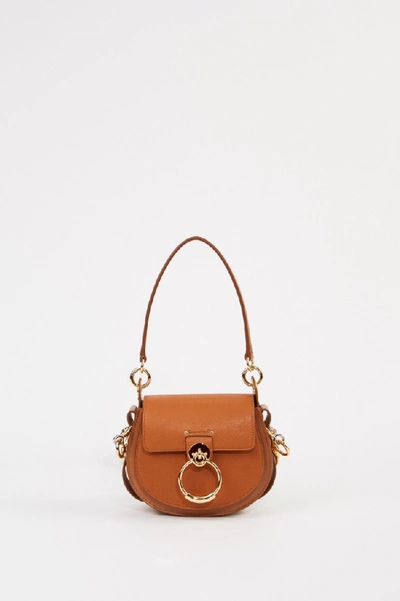 Shop Chloé Shoulder Bag 'tess Small' Caramel In Brown