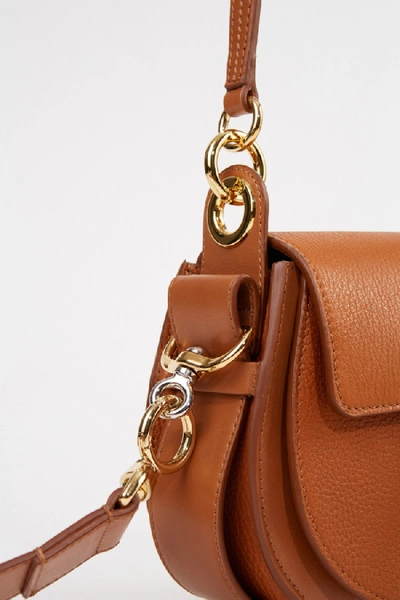 Shop Chloé Shoulder Bag 'tess Small' Caramel In Brown