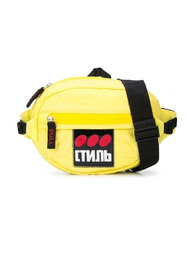 Shop Heron Preston Green Men's Ctnmb Belt Bag In Yellow