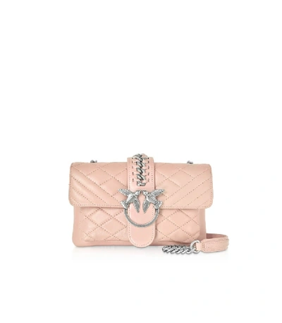 Shop Pinko Soft Mix Light Pink Mini Love Bag In Neutrals